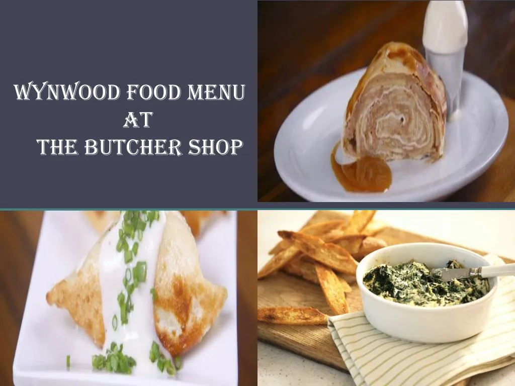 wynwood food menu at the butcher shop