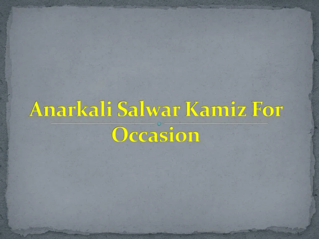 a narkali s alwar kamiz for occasion