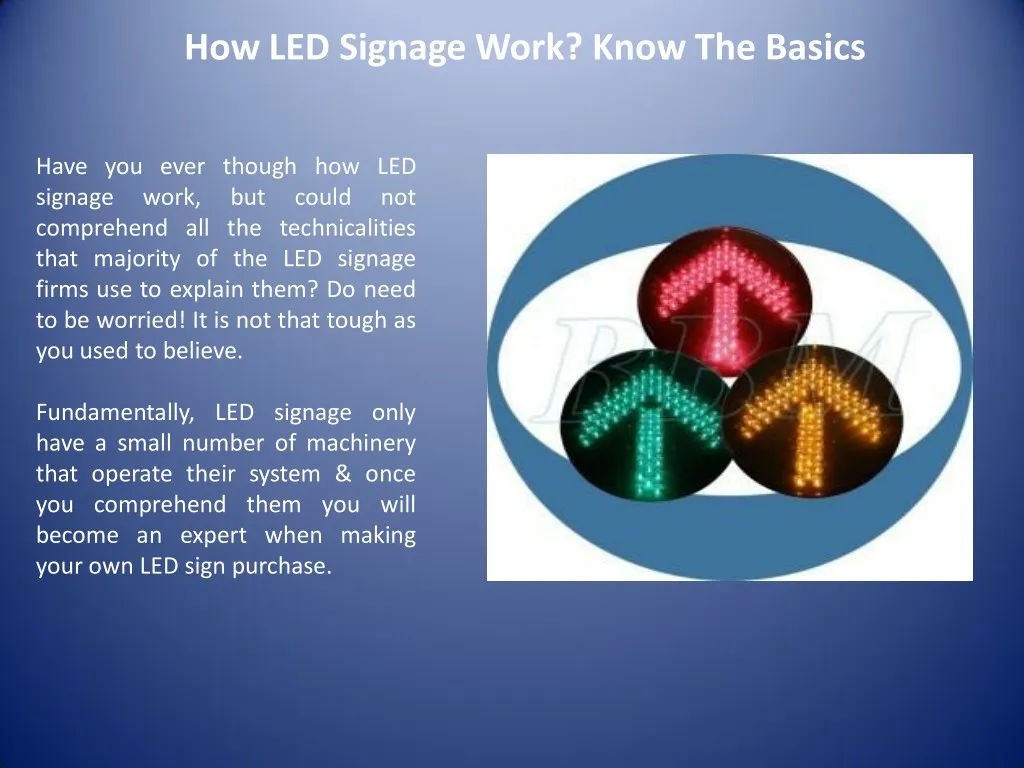 how led signage work know the basics