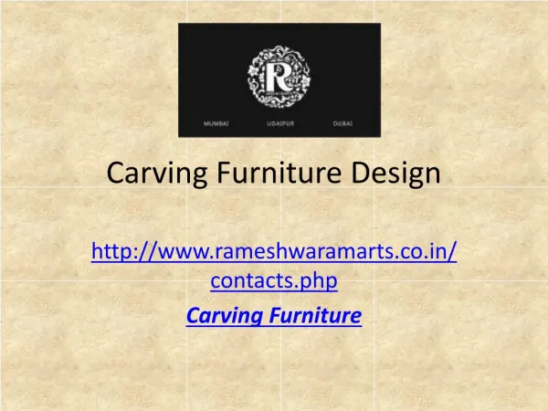 Carving Furniture Design