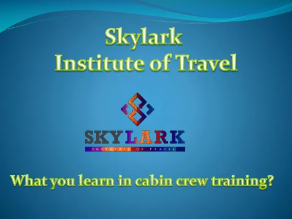 What You learn in Cabin Crew Training