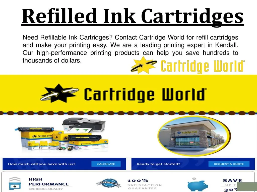 refilled ink cartridges