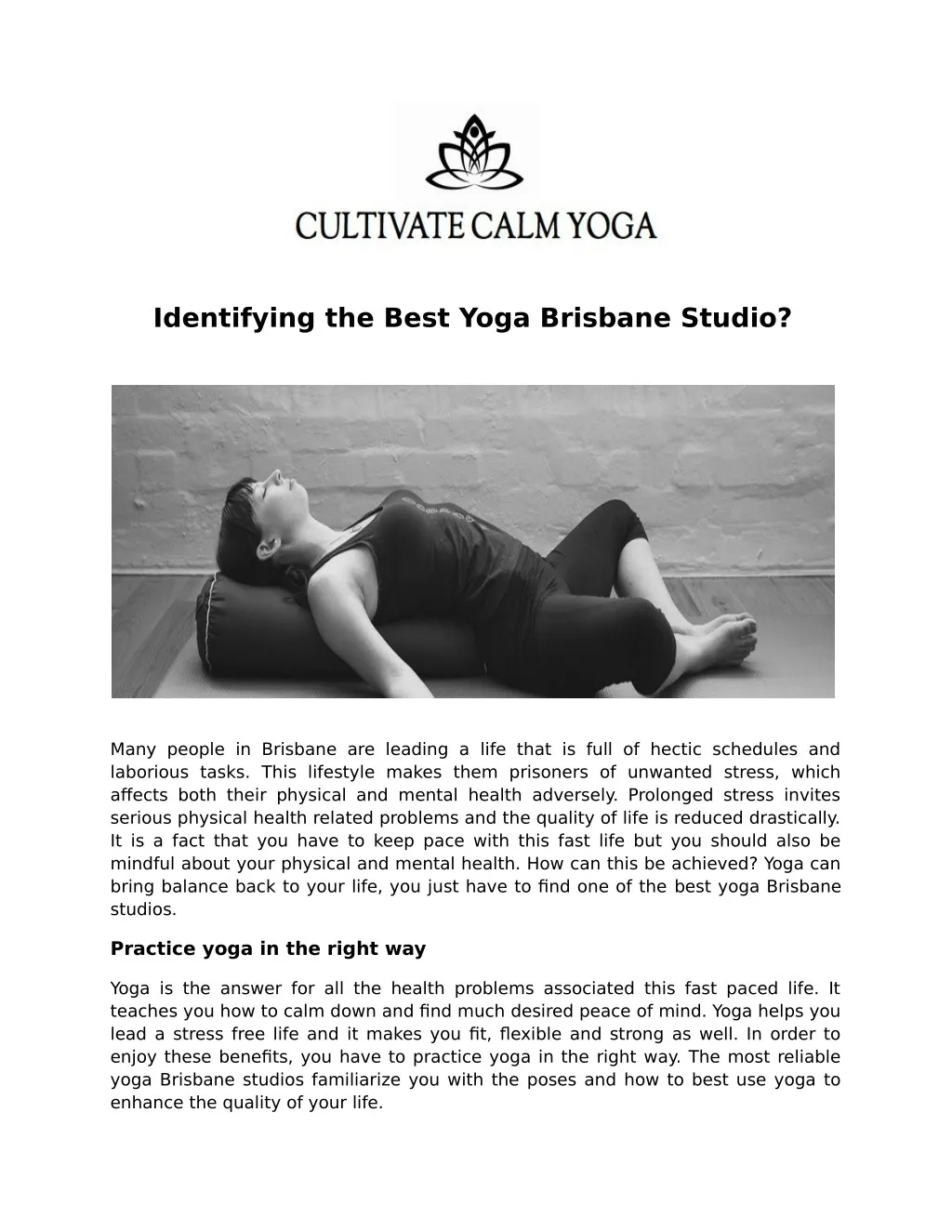 identifying the best yoga brisbane studio