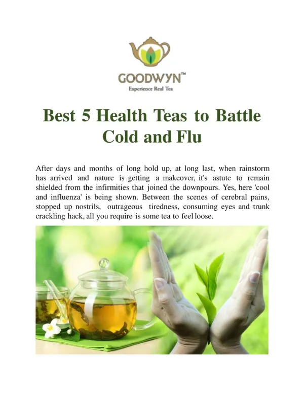 Best 5 Health Teas to Battle Cold and Flu