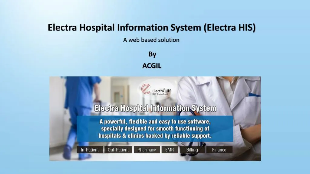 electra hospital information system electra his