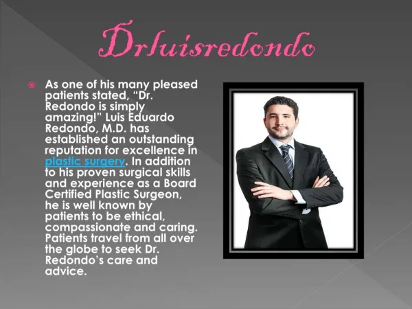 Dr. Luis Redondo - Top Plastic Surgeons Dominican Republic