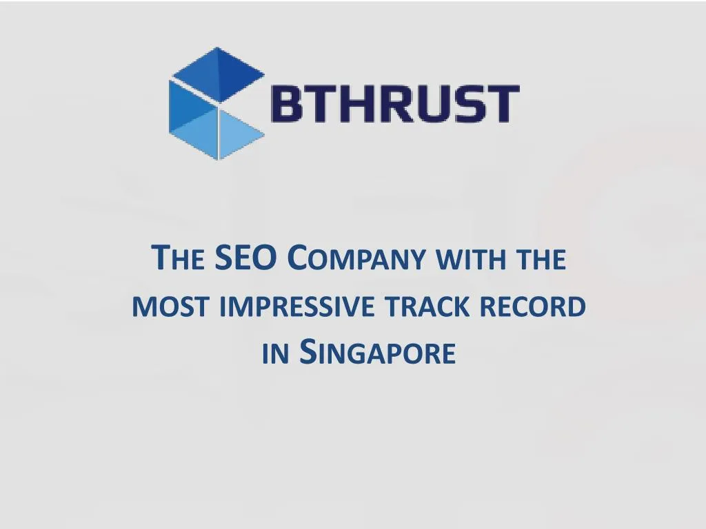 the seo company with the most impressive track record in singapore