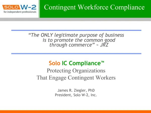 Contingent Workforce Compliance