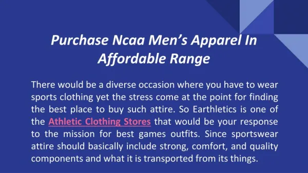 Purchase Ncaa Men’s Apparel In Affordable Range