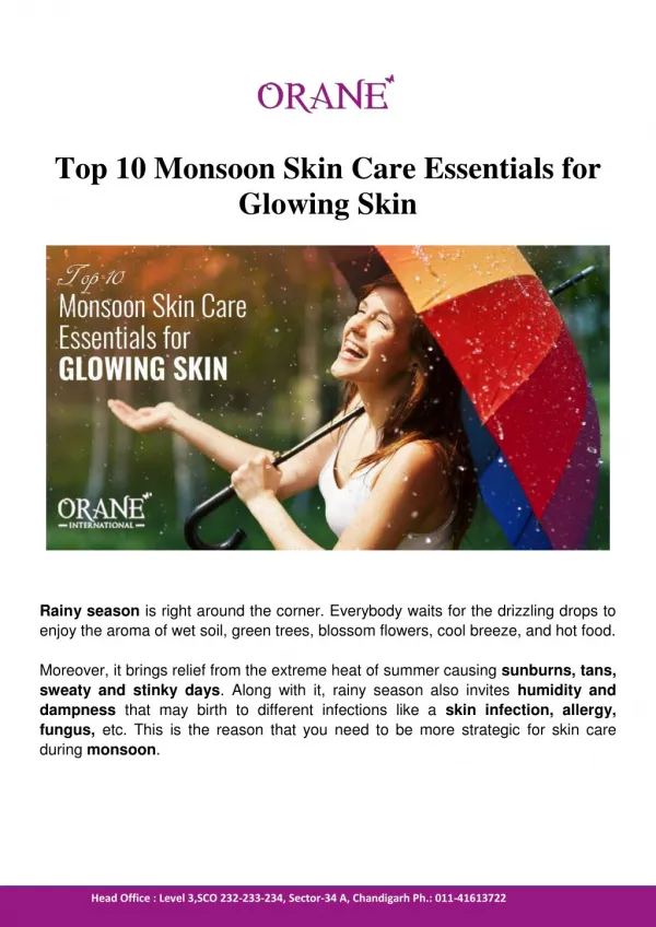 Top 10 Monsoon Skin Care Essentials for Glowing Skin