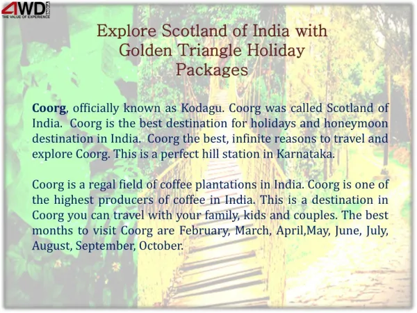Explore Scotland of India with Golden Triangle Holiday Packages