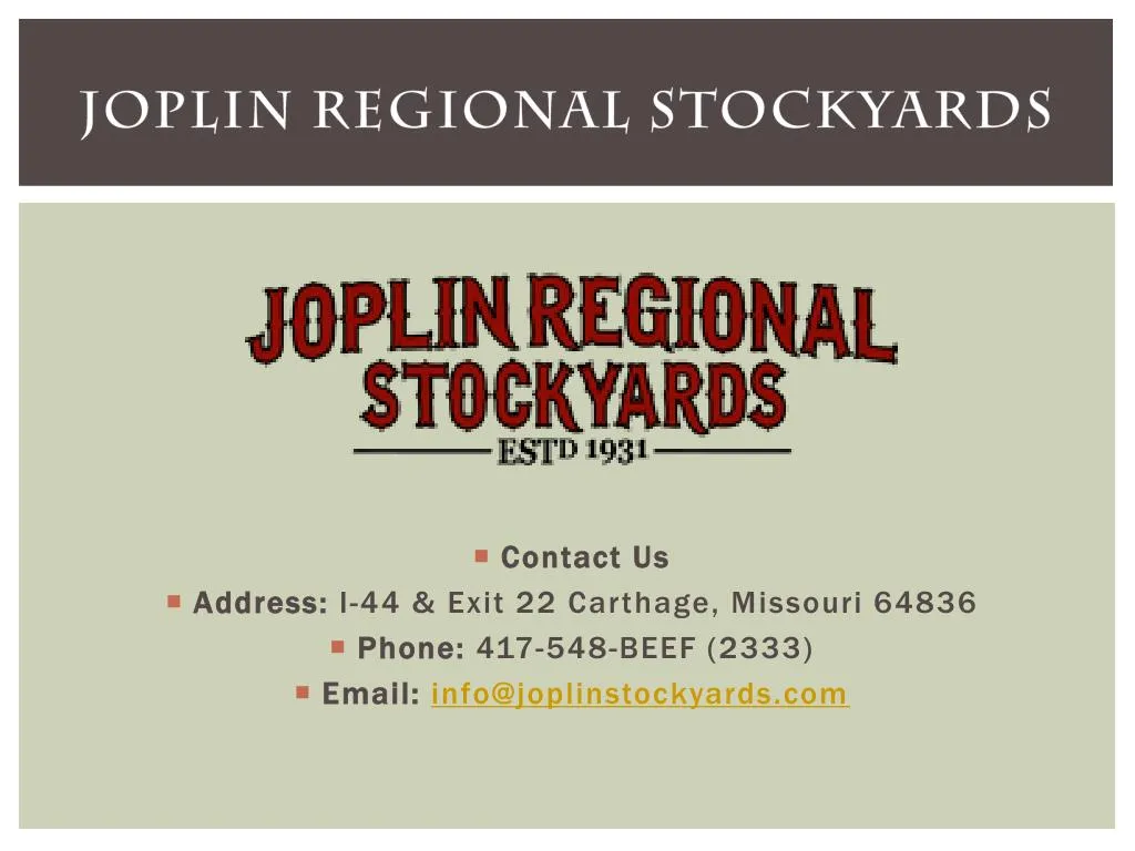 joplin regional stockyards
