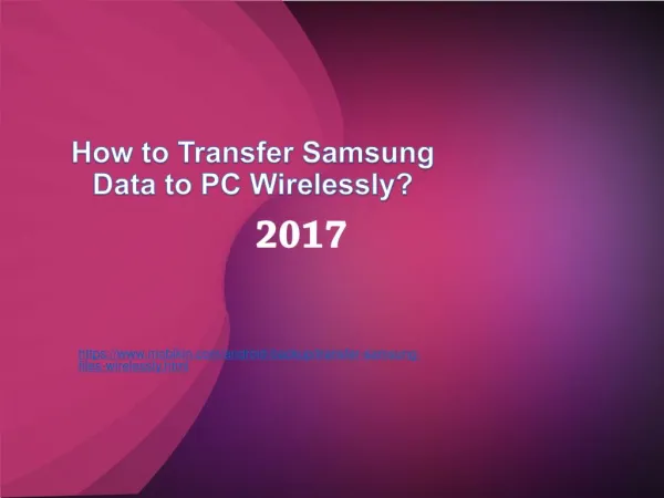 How to Transfer Samsung Data to PC Wirelessly?