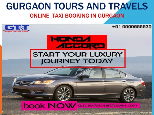 Get Online Taxi Booking in Gurgaon - Gurgaon Tours And Travels