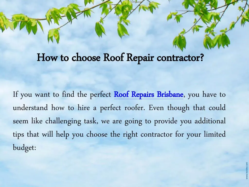 how to choose roof repair contractor