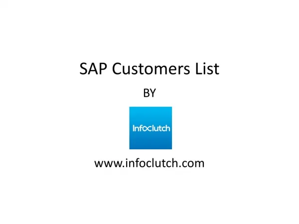 SAP Users List by InfoClutch