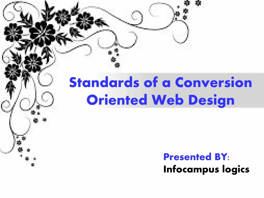 standards of a conversion oriented web design