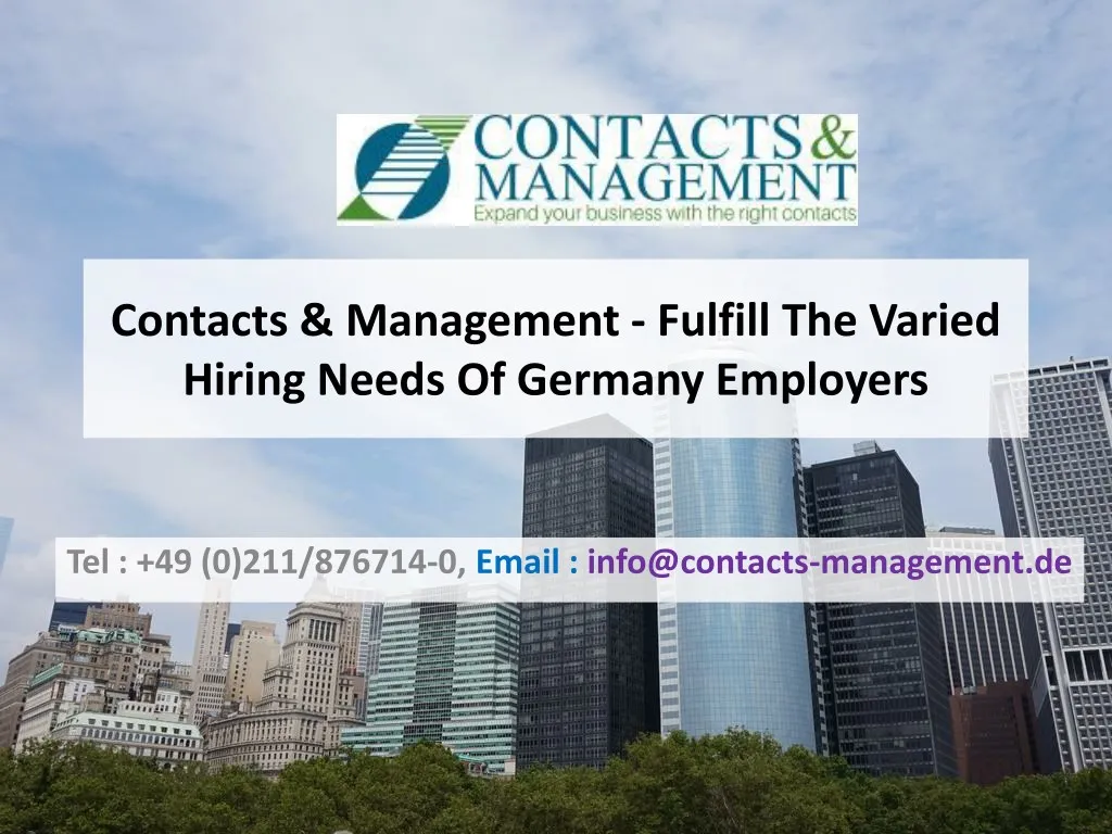contacts management fulfill the varied hiring