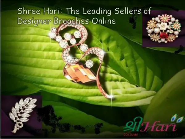 Shree Hari: The Leading Sellers of Designer Brooches Online
