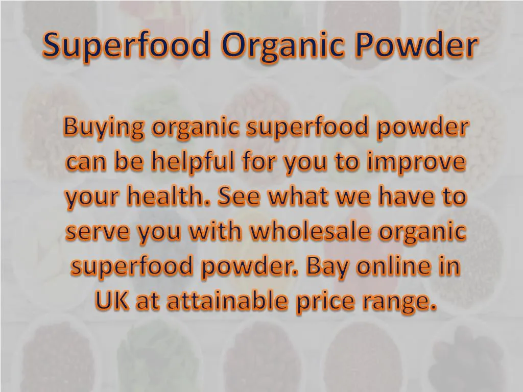 superfood organic powder