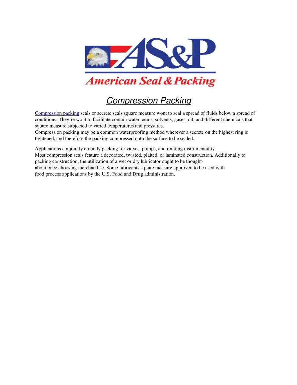 compression packing