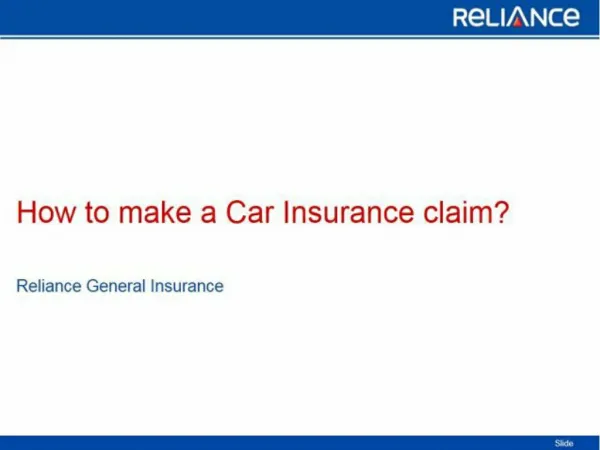 How to make a car insurance claim-Reliance General Insurance