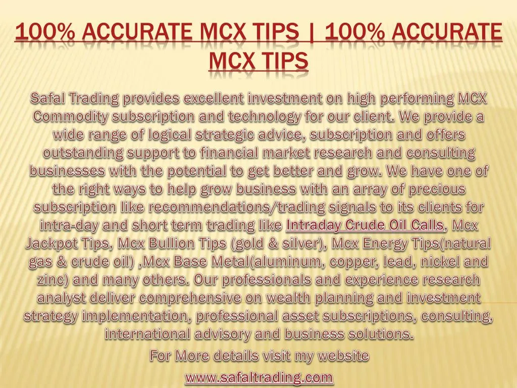 100 accurate mcx tips 100 accurate mcx tips