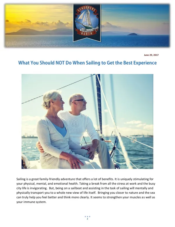 What You Should NOT Do When Sailing to Get the Best Experience