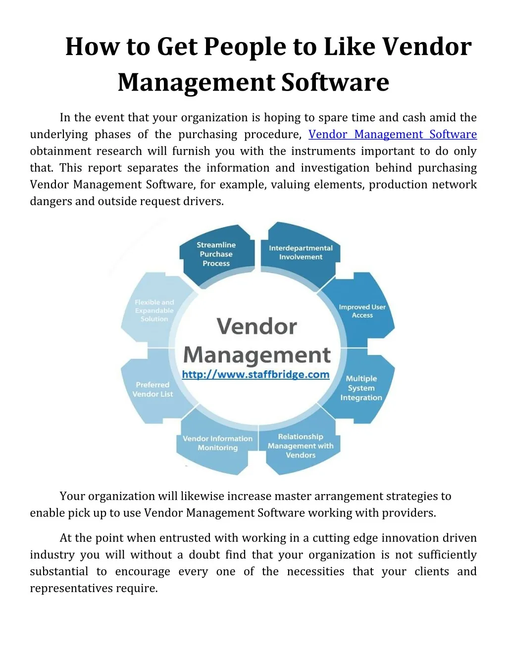how to get people to like vendor management