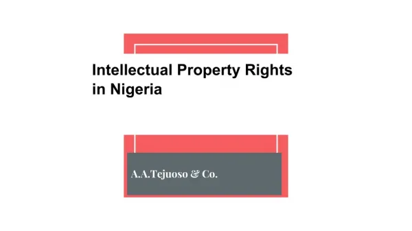 Intellectual Property Rights in Nigeria