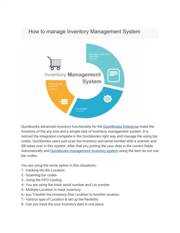 How to manage Inventory Management System
