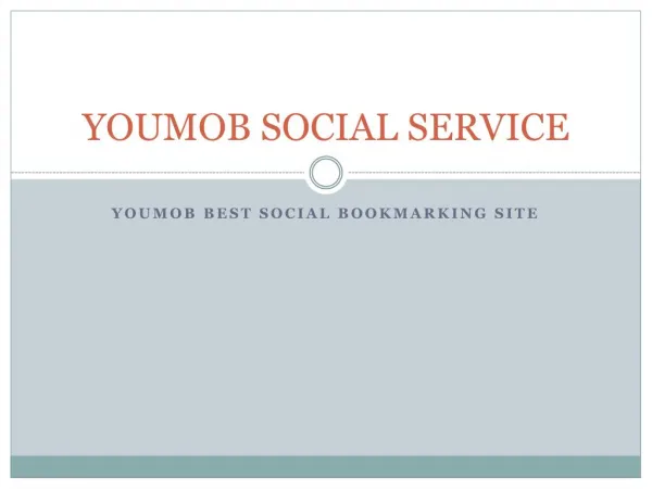 Youmob Social Service