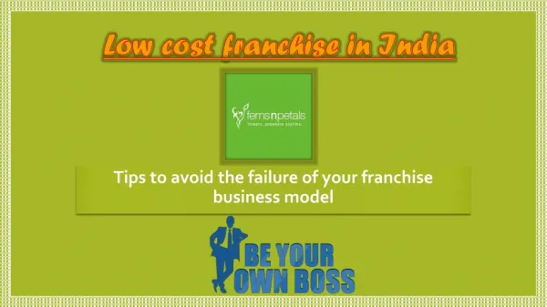 low cost franchise in india