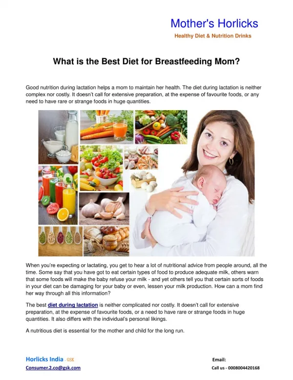 What is the Best Diet for Breastfeeding Mom?