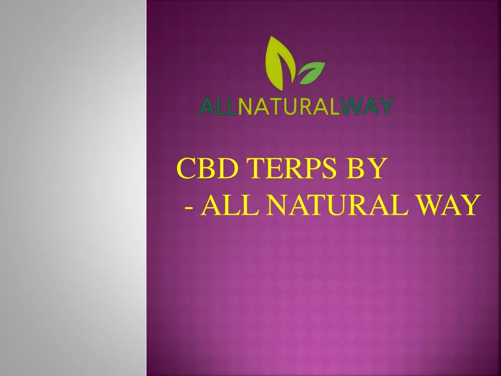 cbd terps by all natural way