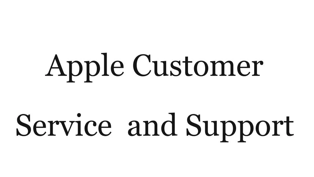 apple customer service and support