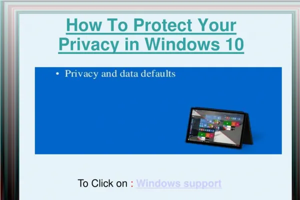 How To Protect Your Privacy in Windows 10