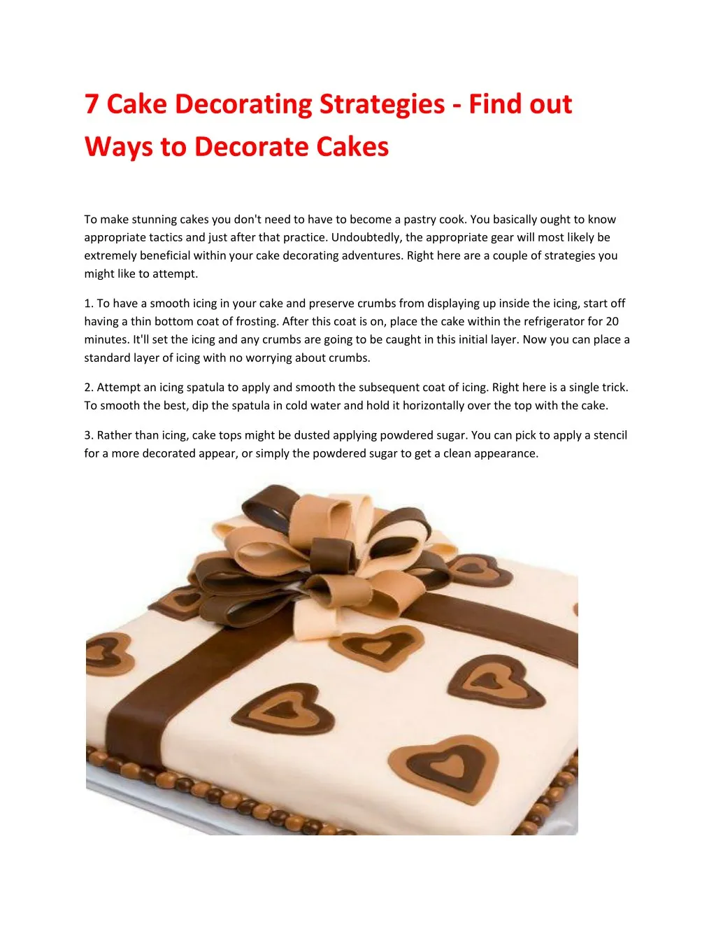 7 cake decorating strategies find out ways