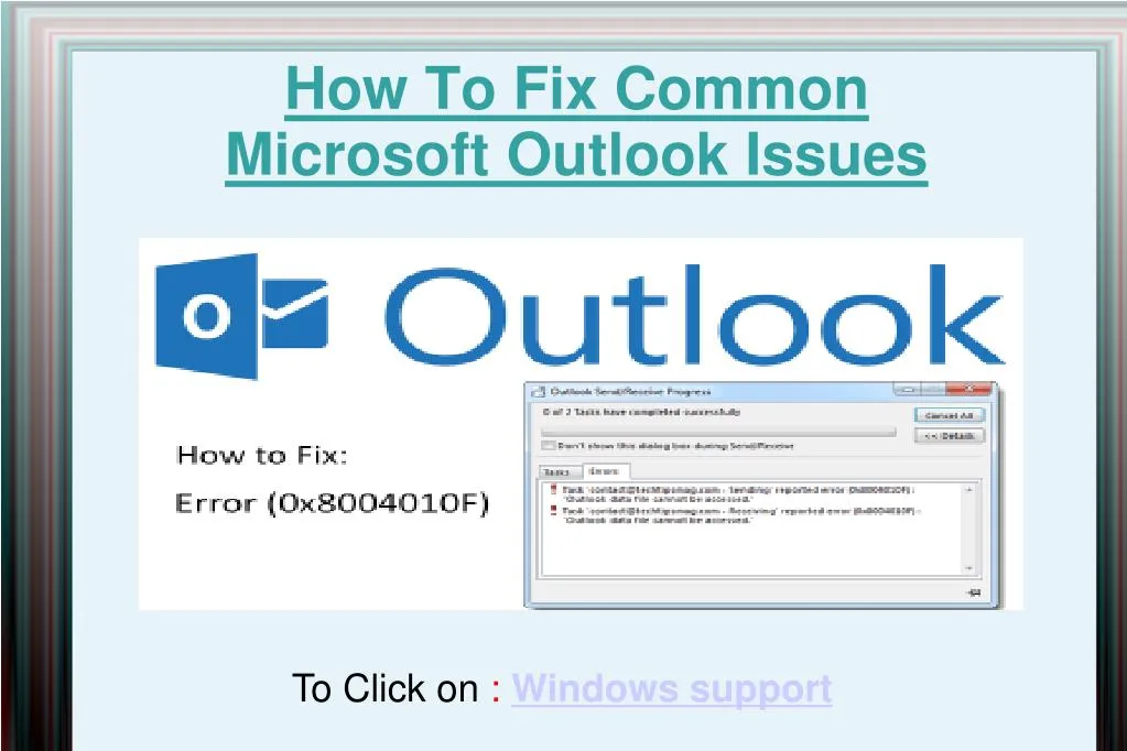 how to fix common microsoft outlook issues