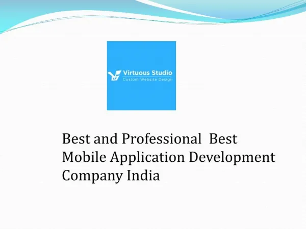 Professional Mobile Application Development Company India