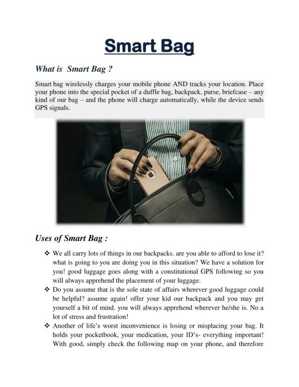 Smart bag