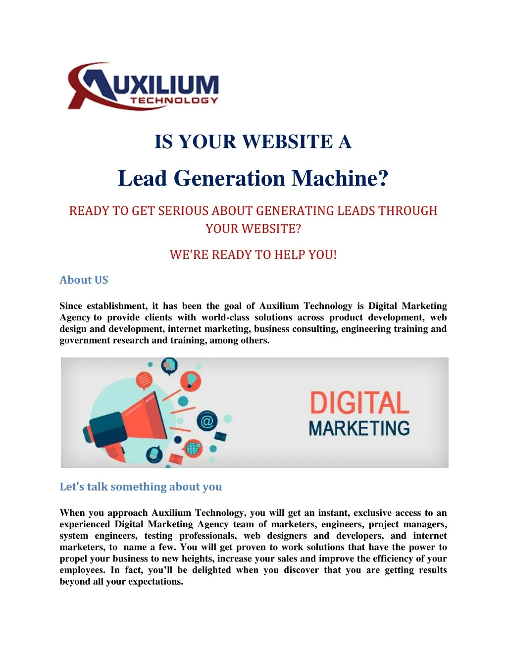 is your website a lead generation machine
