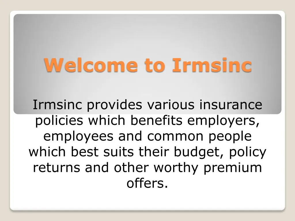 welcome to irmsinc