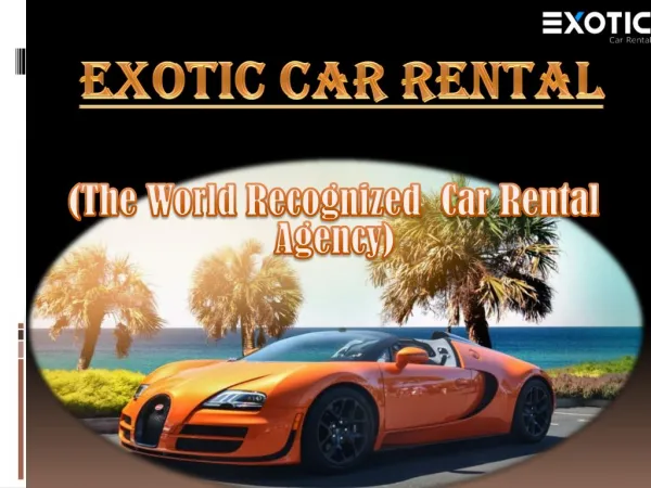 Exotic Car Rental Washington DC