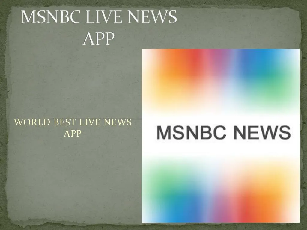 msnbc live news app