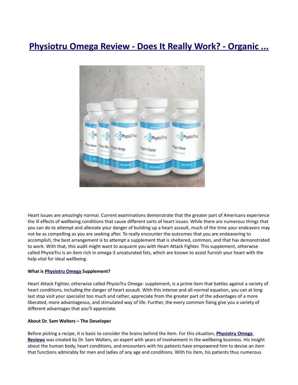 physiotru omega review does it really work organic