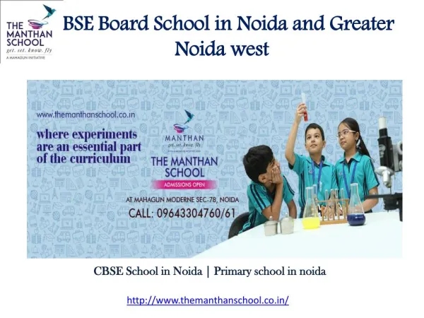 CBSE Board School Noida - The Manthan School