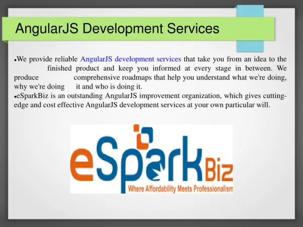 AngularJS Development Company | AngularJS Developer|eSparkBiz