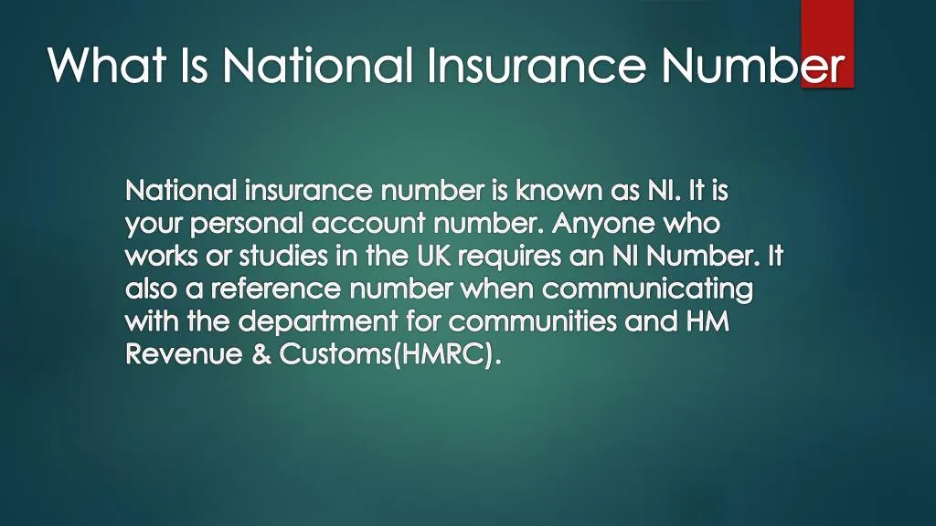 what is national insurance number