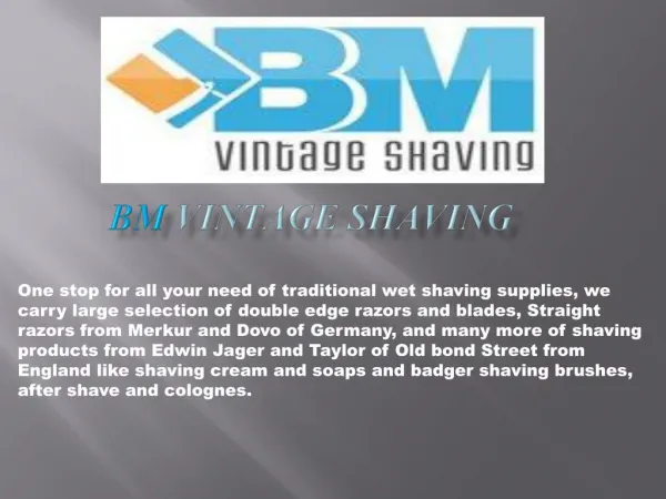 BM Vintage Shaving Products